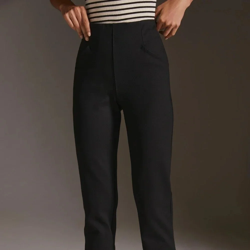 NWT Anthropologie Maeve Black Slim Leggings XS